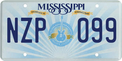 MS license plate NZP099