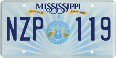 MS license plate NZP119