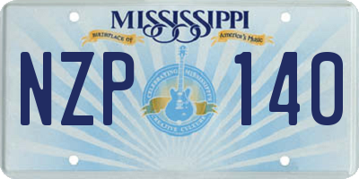 MS license plate NZP140