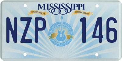 MS license plate NZP146