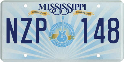 MS license plate NZP148