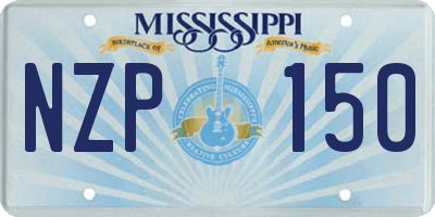 MS license plate NZP150