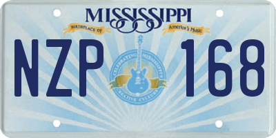 MS license plate NZP168