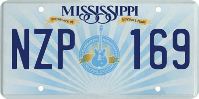MS license plate NZP169