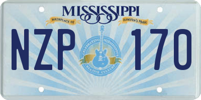 MS license plate NZP170