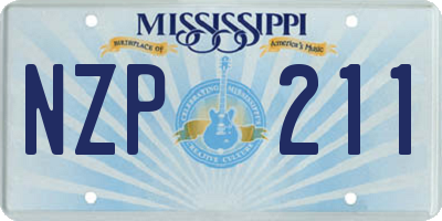 MS license plate NZP211