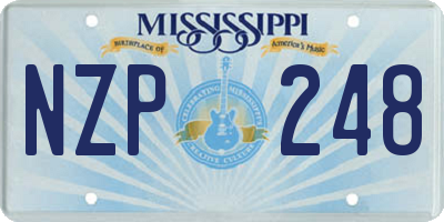 MS license plate NZP248