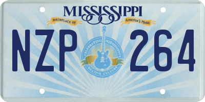 MS license plate NZP264