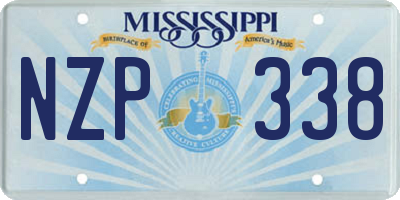 MS license plate NZP338