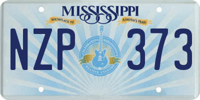 MS license plate NZP373