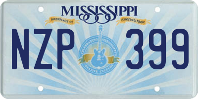 MS license plate NZP399