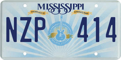 MS license plate NZP414