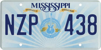 MS license plate NZP438