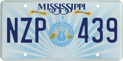 MS license plate NZP439
