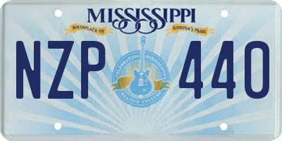 MS license plate NZP440