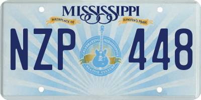 MS license plate NZP448