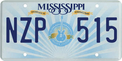 MS license plate NZP515