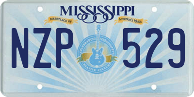 MS license plate NZP529
