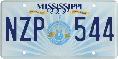 MS license plate NZP544