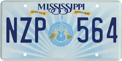 MS license plate NZP564