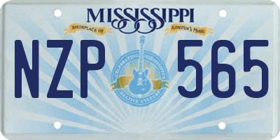 MS license plate NZP565