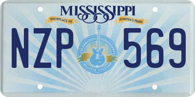 MS license plate NZP569