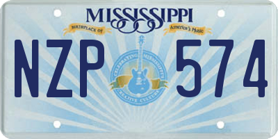 MS license plate NZP574