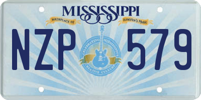 MS license plate NZP579
