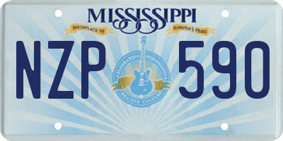 MS license plate NZP590