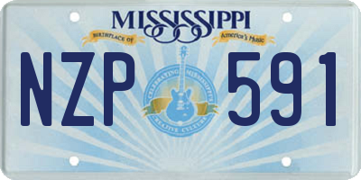 MS license plate NZP591