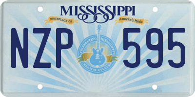 MS license plate NZP595