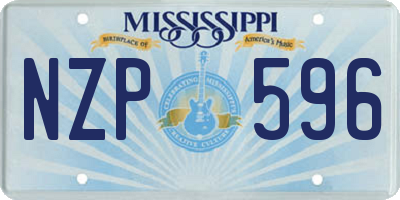 MS license plate NZP596
