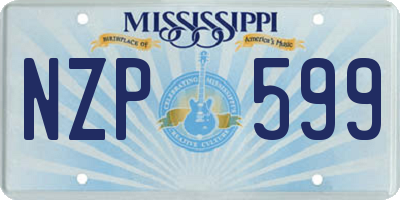 MS license plate NZP599