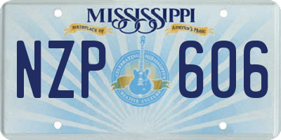 MS license plate NZP606