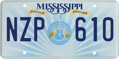 MS license plate NZP610