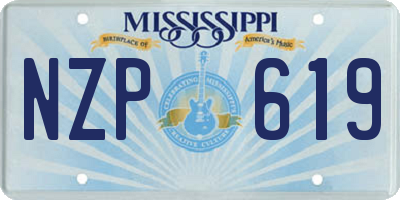 MS license plate NZP619