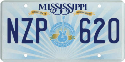 MS license plate NZP620