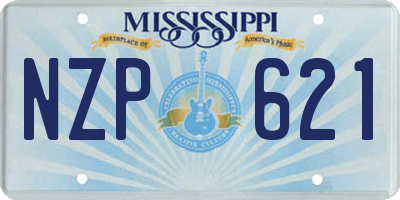MS license plate NZP621