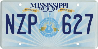 MS license plate NZP627