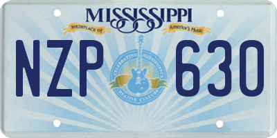 MS license plate NZP630