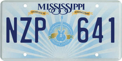 MS license plate NZP641