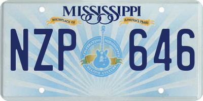 MS license plate NZP646