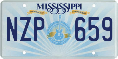 MS license plate NZP659
