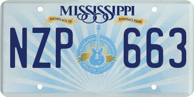 MS license plate NZP663