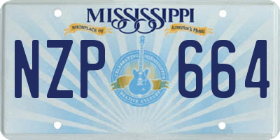 MS license plate NZP664