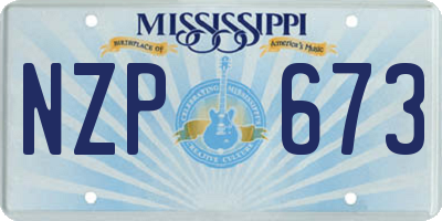 MS license plate NZP673