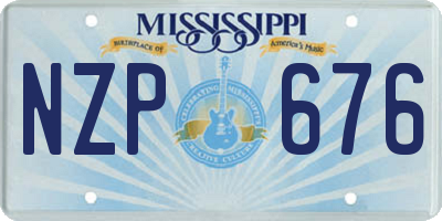 MS license plate NZP676