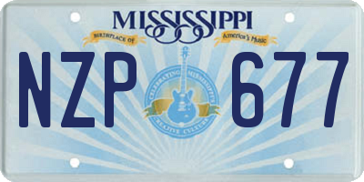 MS license plate NZP677