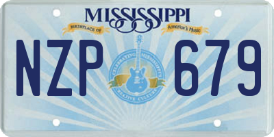 MS license plate NZP679