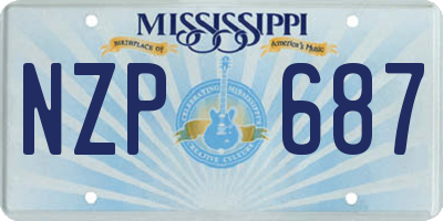 MS license plate NZP687